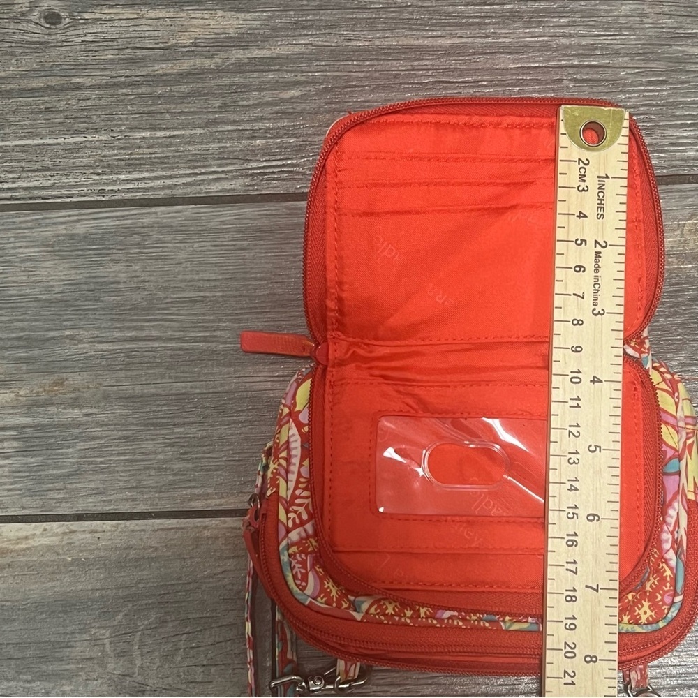 Vera Bradley Paisley in Paradise Small Crossbody Purse Phone Bag Built in Wallet - Picture 9 of 11
